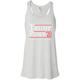 Trump pense keep America great 2020 B8800 Bella + Canvas Flowy Racerback Tank