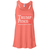 Trump pense keep America great 2020 B8800 Bella + Canvas Flowy Racerback Tank