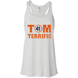 Tom Terrific Patriots t shirt B8800 Bella + Canvas Flowy Racerback Tank