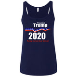 President Trump keep America great 2020 6488 Bella + Canvas Ladies' Relaxed Jersey Tank
