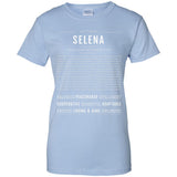 Selena  Classic Name Print t shirt G200L Gildan Ladies' 100% Cotton T-Shirt