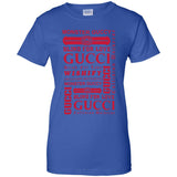 Gucci logomania print Red color gucci men's t shirt G200L Gildan Ladies' 100% Cotton T-Shirt