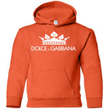 Dolce & Gabbana Black Crown Tee G185B Gildan Youth Pullover Hoodie