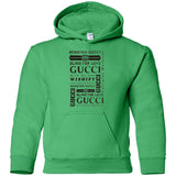 Gucci logomania print gucci men's t shirt G185B Gildan Youth Pullover Hoodie