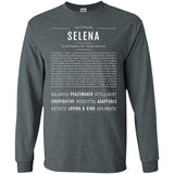 Selena  Classic Name Print t shirt G240 Gildan LS Ultra Cotton T-Shirt