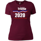 President Trump keep America great 2020 NL3900 Next Level Ladies' Boyfriend T-Shirt