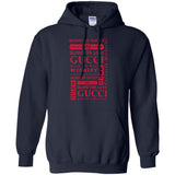 Gucci logomania print Red color gucci men's t shirt G185 Gildan Pullover Hoodie 8 oz.