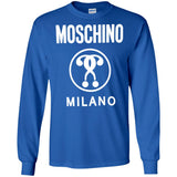 Moschino Kids - logo print T-shirt - kids - Cotton G240 Gildan LS Ultra Cotton T-Shirt
