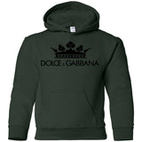 Dolce & Gabbana Crown D&G Logo Ringer Tee G185B Gildan Youth Pullover Hoodie