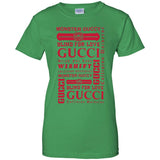 Gucci logomania print Red color gucci men's t shirt G200L Gildan Ladies' 100% Cotton T-Shirt
