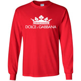 Dolce & Gabbana Black Crown Tee G240 Gildan LS Ultra Cotton T-Shirt