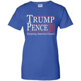 Trump pense keep America great 2020 G200L Gildan Ladies' 100% Cotton T-Shirt