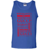 Gucci logomania print Red color gucci men's t shirt G220 Gildan 100% Cotton Tank Top