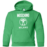 Moschino Kids - logo print T-shirt - kids - Cotton G185B Gildan Youth Pullover Hoodie