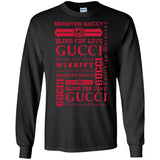Gucci logomania print Red color gucci men's t shirt G240 Gildan LS Ultra Cotton T-Shirt