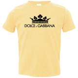 Dolce & Gabbana Crown D&G Logo Ringer Tee 3321 Rabbit Skins Toddler Jersey T-Shirt