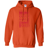 Gucci logomania print Red color gucci men's t shirt G185 Gildan Pullover Hoodie 8 oz.