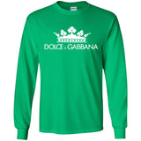 Dolce & Gabbana Black Crown Tee G240 Gildan LS Ultra Cotton T-Shirt