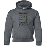 Gucci logomania print gucci men's t shirt G185B Gildan Youth Pullover Hoodie