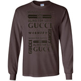 Gucci logomania print gucci men's t shirt G240 Gildan LS Ultra Cotton T-Shirt