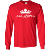Dolce & Gabbana Men's Oversized Logo T-Shirt G240 Gildan LS Ultra Cotton T-Shirt