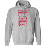 Gucci logomania print Red color gucci men's t shirt G185 Gildan Pullover Hoodie 8 oz.