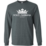 Dolce & Gabbana Men's Oversized Logo T-Shirt G240 Gildan LS Ultra Cotton T-Shirt
