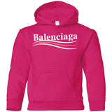 Balenciaga, Logo cotton T-shirt, Women, Black G185B Gildan Youth Pullover Hoodie