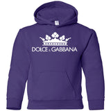 Dolce & Gabbana Black Crown Tee G185B Gildan Youth Pullover Hoodie