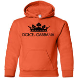 Dolce & Gabbana Crown D&G Logo Ringer Tee G185B Gildan Youth Pullover Hoodie
