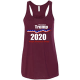 President Trump keep America great 2020 B8800 Bella + Canvas Flowy Racerback Tank